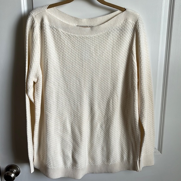 LOFT Sweaters - Loft Long Sleeve Cream Knit Top